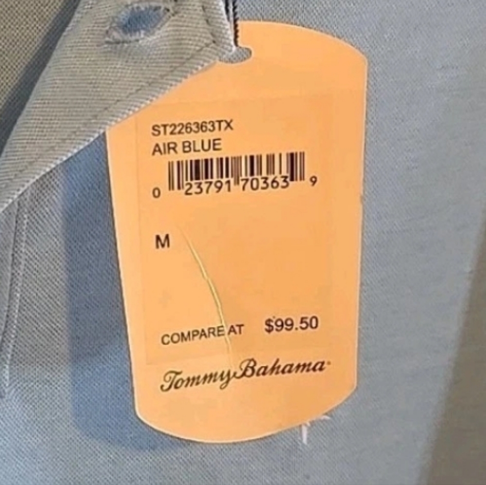 Tommy Bahama Men’s Air Blue Polo Shirt - Picture 2 of 5